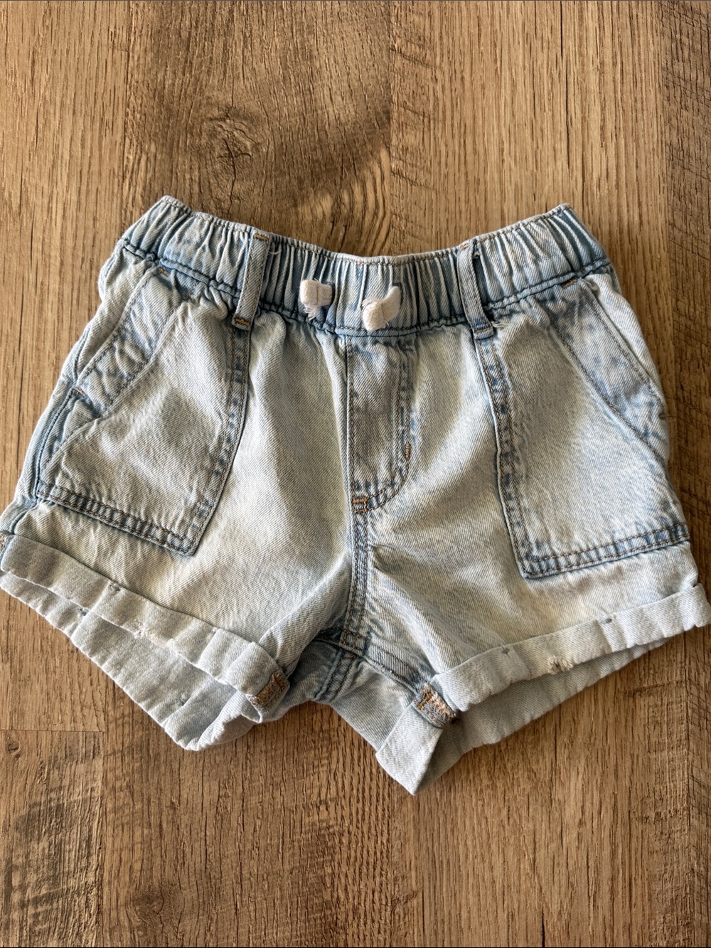 Abercrombie & Fitch Light Blue Denim Pull-On Kids Shorts